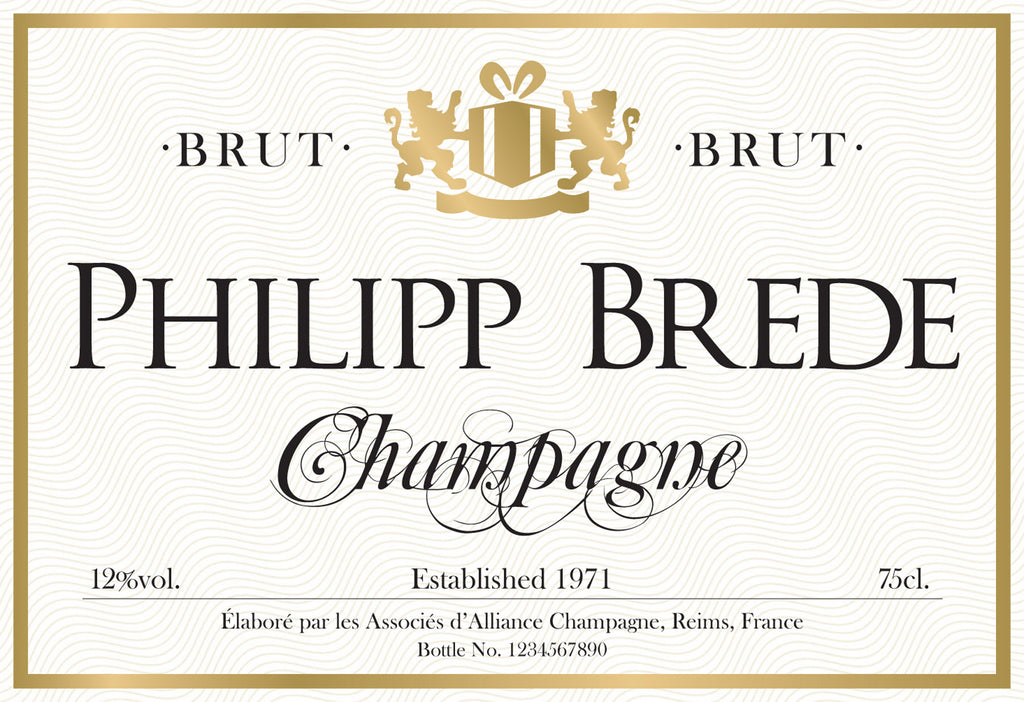 Classic Labels for Champagne (Pack of 12)