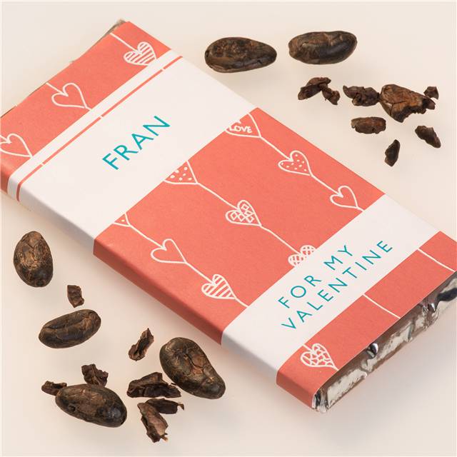 Personalised Valentines Chocolate Bar