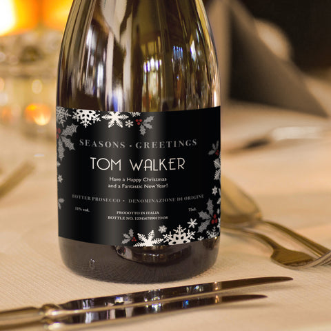 Snowflake Personalised Prosecco