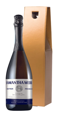 Spurs Blue Stripe Prosecco in a Gold Box