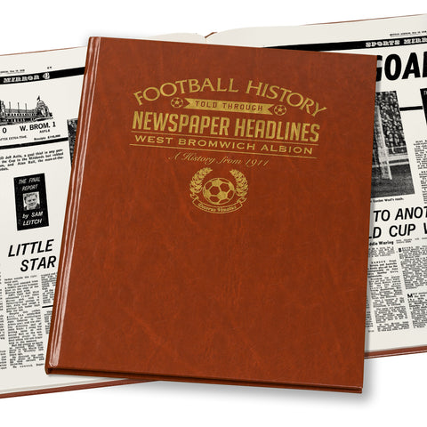 West Bromwich Albion Newspaper Book - Brown Leatherette