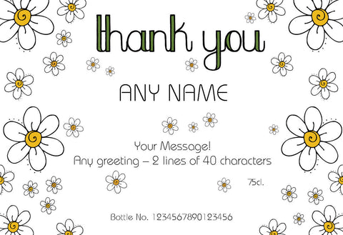 Thank You Daisies Labels for White Wine