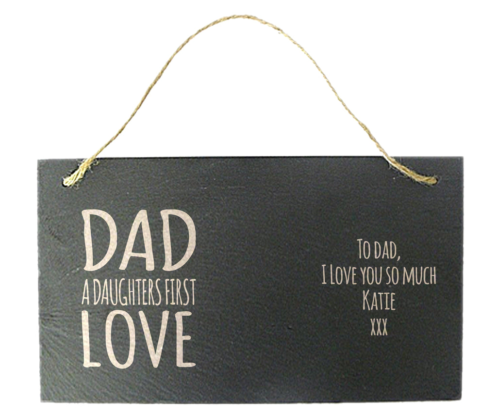 Daughters First Love Hanging Slate