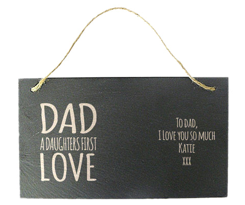 Daughters First Love Hanging Slate
