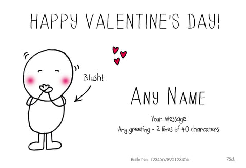 Chilli & Bubble's Valentine Labels for White Wine (Pack of 2)