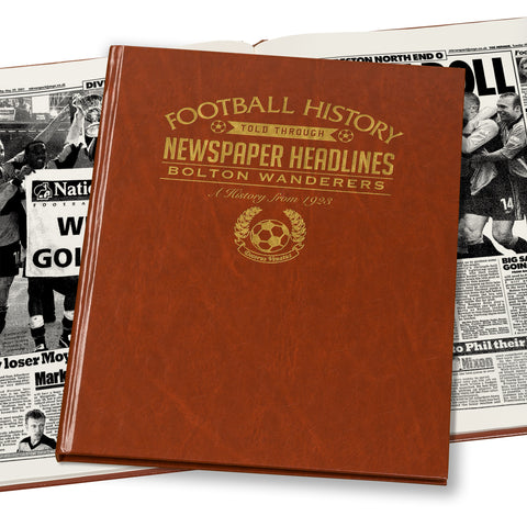 Bolton Football Newspaper Book - Brown Leatherette