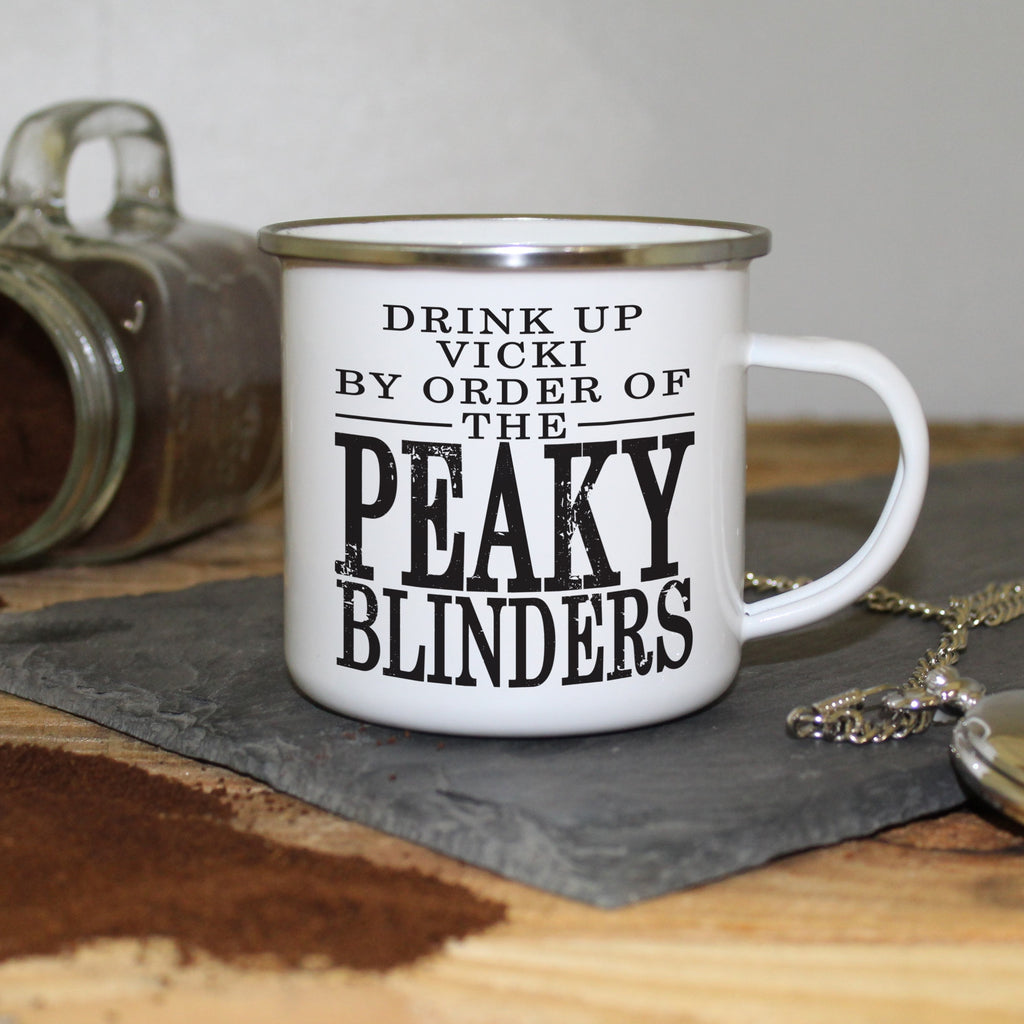 Peaky Blinders 'Drink Up' Enamel Mug
