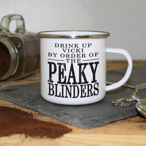 Peaky Blinders 'Drink Up' Enamel Mug