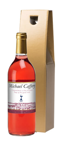 French AC Spurs Vineyard Rosé Wine in a Gold Box