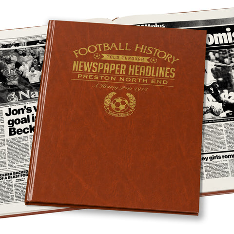 Preston Newspaper History Book - Brown Leatherette