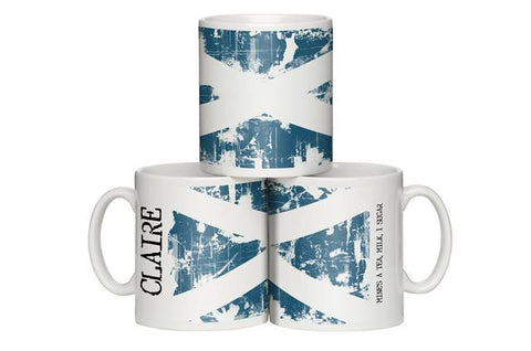 Personalised Grunge Design Scotland Flag Mug