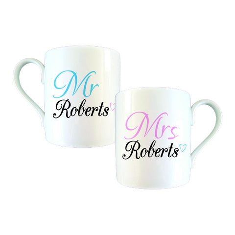 Mr & Mrs Mug Set