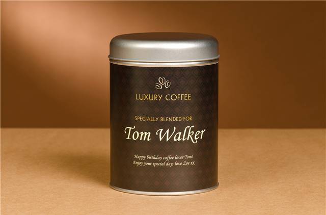 Personalised Coffee Tin Traditional Design