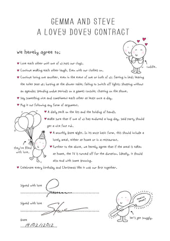 Chilli & Bubble's Lovey Dovey Contract