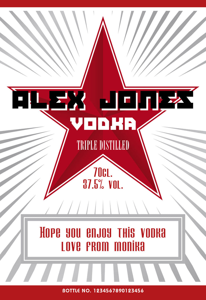 Red Star Vodka in a Silk Lined Box