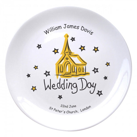 Church Wedding Day 8" Coupe Plate