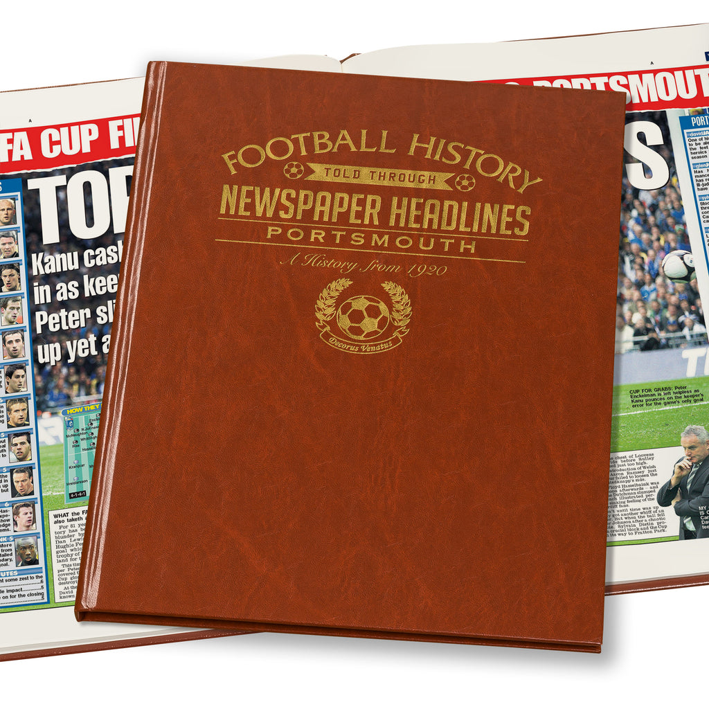 Portsmouth Newspaper Book - Brown Leatherette (Colour Pages)