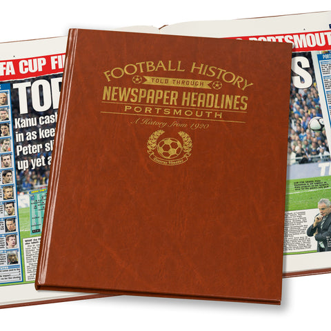 Portsmouth Newspaper Book - Brown Leatherette (Colour Pages)