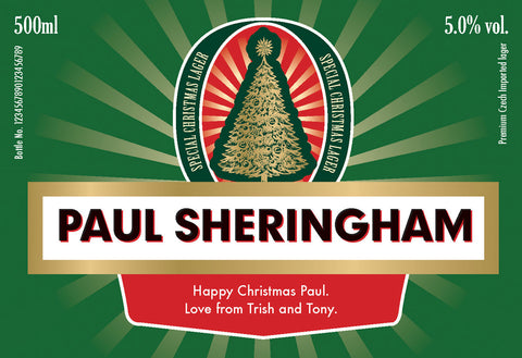 Christmas Labels for Lager (Pack of 2)
