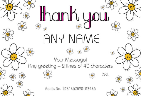 Thank You Daisies Labels for Rosé Wine