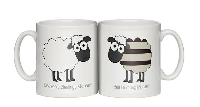Personalised Baa Humbug Personalised Mug Christmas