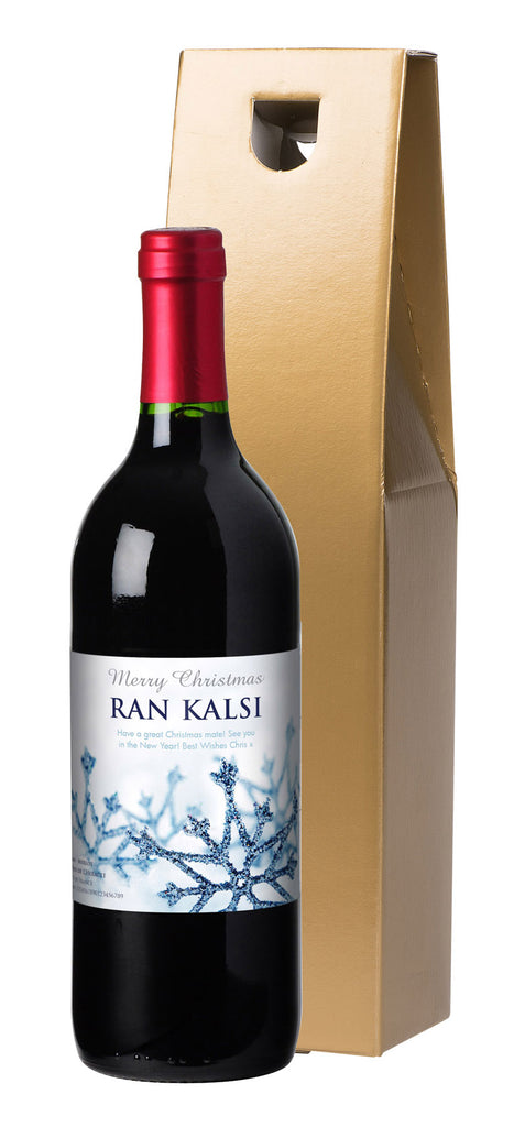 French VdP Winter Snow Red Wine in a Gold Box