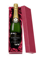 Christmas Snowflakes Champagne in a silk lined Gift Box