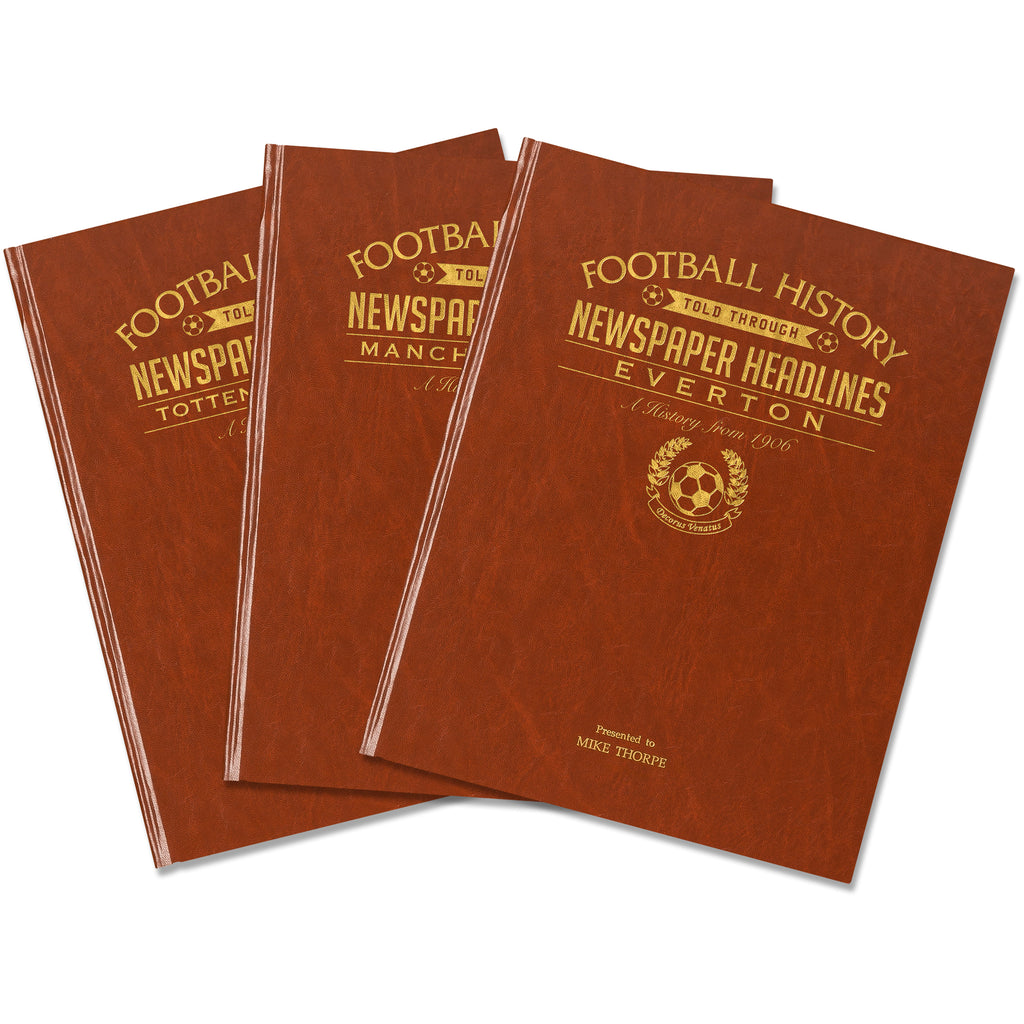 Leatherette Football Books - Black & White pages