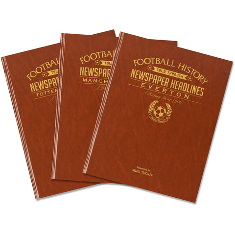 Leatherette Football Books - Black & White pages