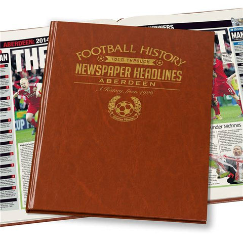 Aberdeen Football Newspaper Book - Brown Leatherette (Colour Pages)