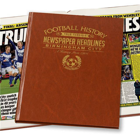 Birmingham Football Newspaper Book - Brown Leatherette (Colour Pages)