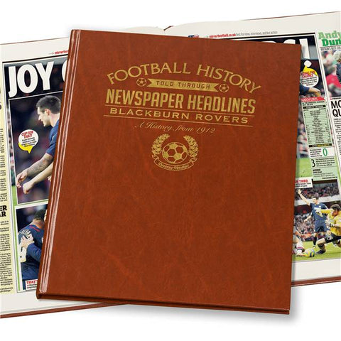 Blackburn Football Newspaper Book - Brown Leatherette (Colour Pages)
