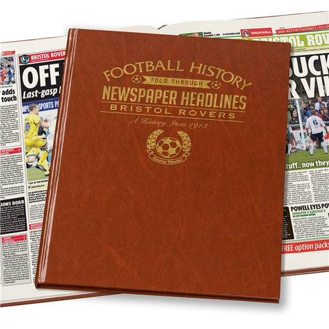 Bristol Rovers Football Newspaper Book - Brown Leatherette (Colour Pages)