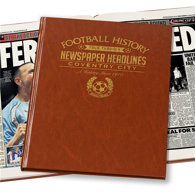Coventry Football Newspaper Book - Brown Leatherette (Colour Pages)