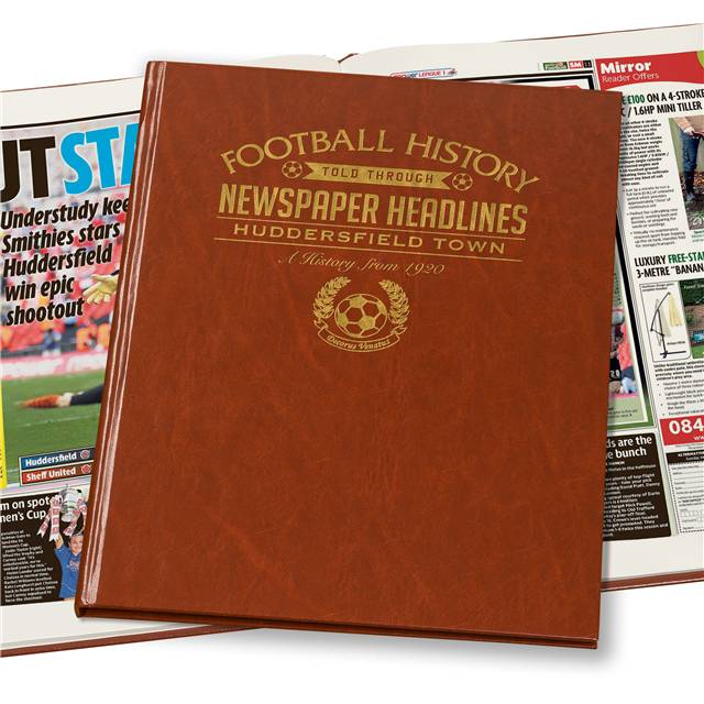 Huddersfield Football Newspaper Book - Brown Leatherette (Colour Pages)