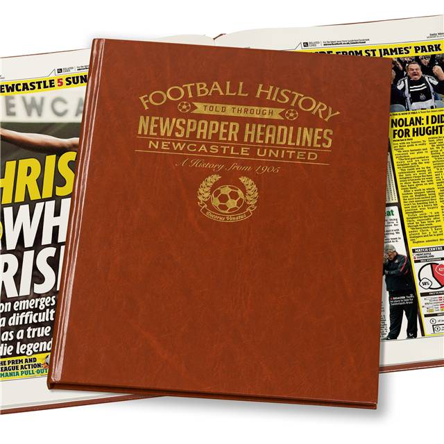 Newcastle Newspaper Book - Brown Leatherette (Colour Pages)