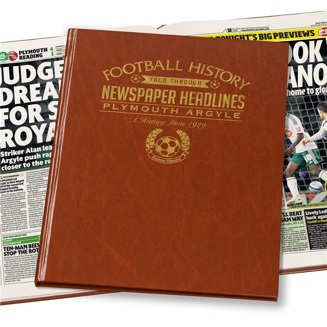 Plymouth Newspaper Book - Brown Leatherette (Colour Pages)