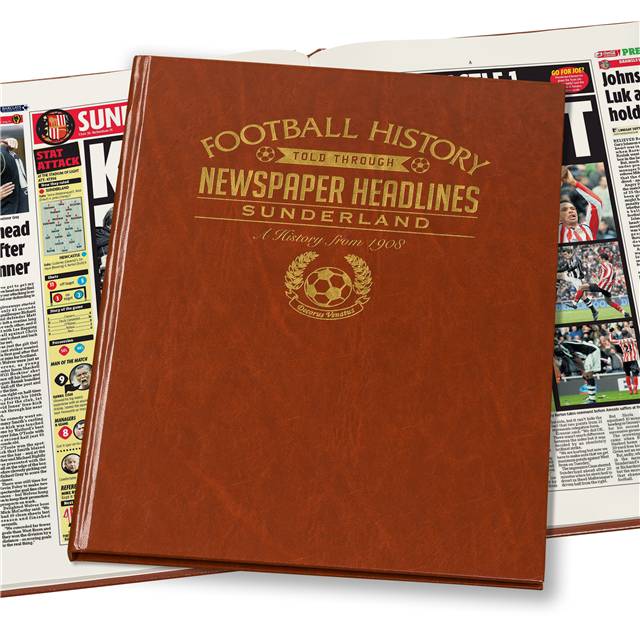 Sunderland Newspaper Book - Brown Leatherette (Colour Pages)