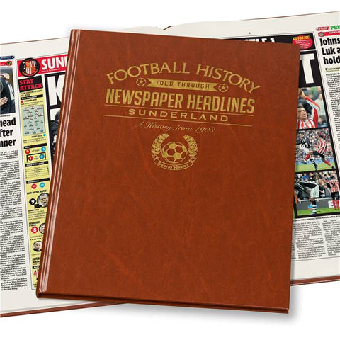Sunderland Newspaper Book - Brown Leatherette (Colour Pages)