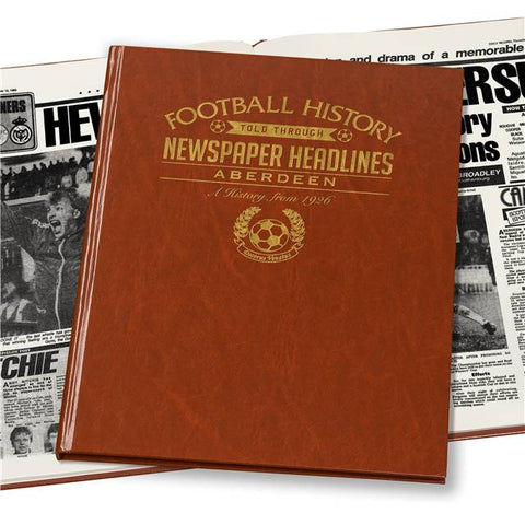 Aberdeen Football Newspaper Book - Brown Leatherette