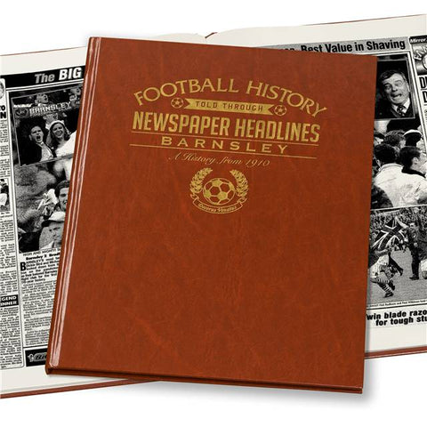 Barnsley Football Newspaper Book - Brown Leatherette
