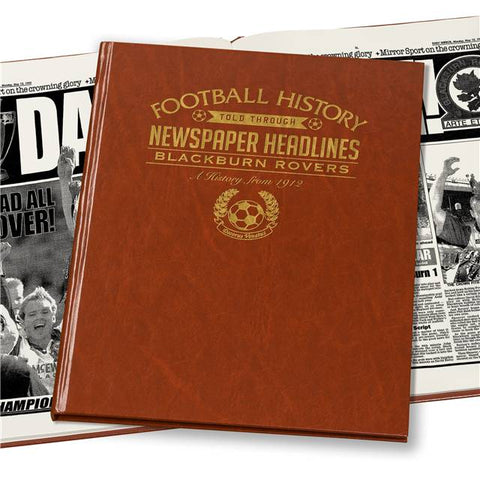 Blackburn Football Newspaper Book - Brown Leatherette