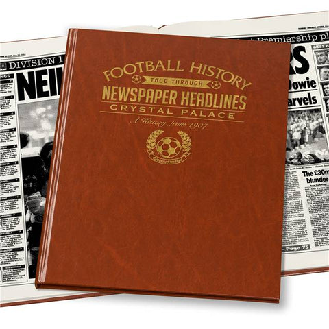 Crystal Palace Football Newspaper Book Brown Leatherette