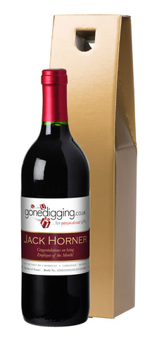 French VdP Corporate Ribbon Red Wine in a Gold Box