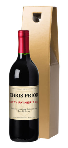 French AC Father's Day Classic Red Wine in a Gold Box