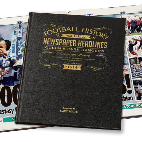 QPR Newspaper Book - Leather Black Cover