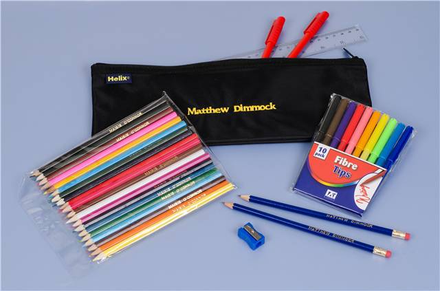 Pencil Case & Contents Black