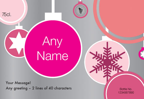 Christmas Labels for Rosé Wine