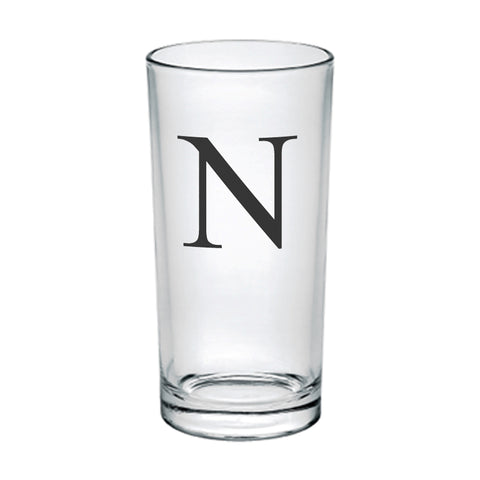 Black Monogram Hi Ball Glass