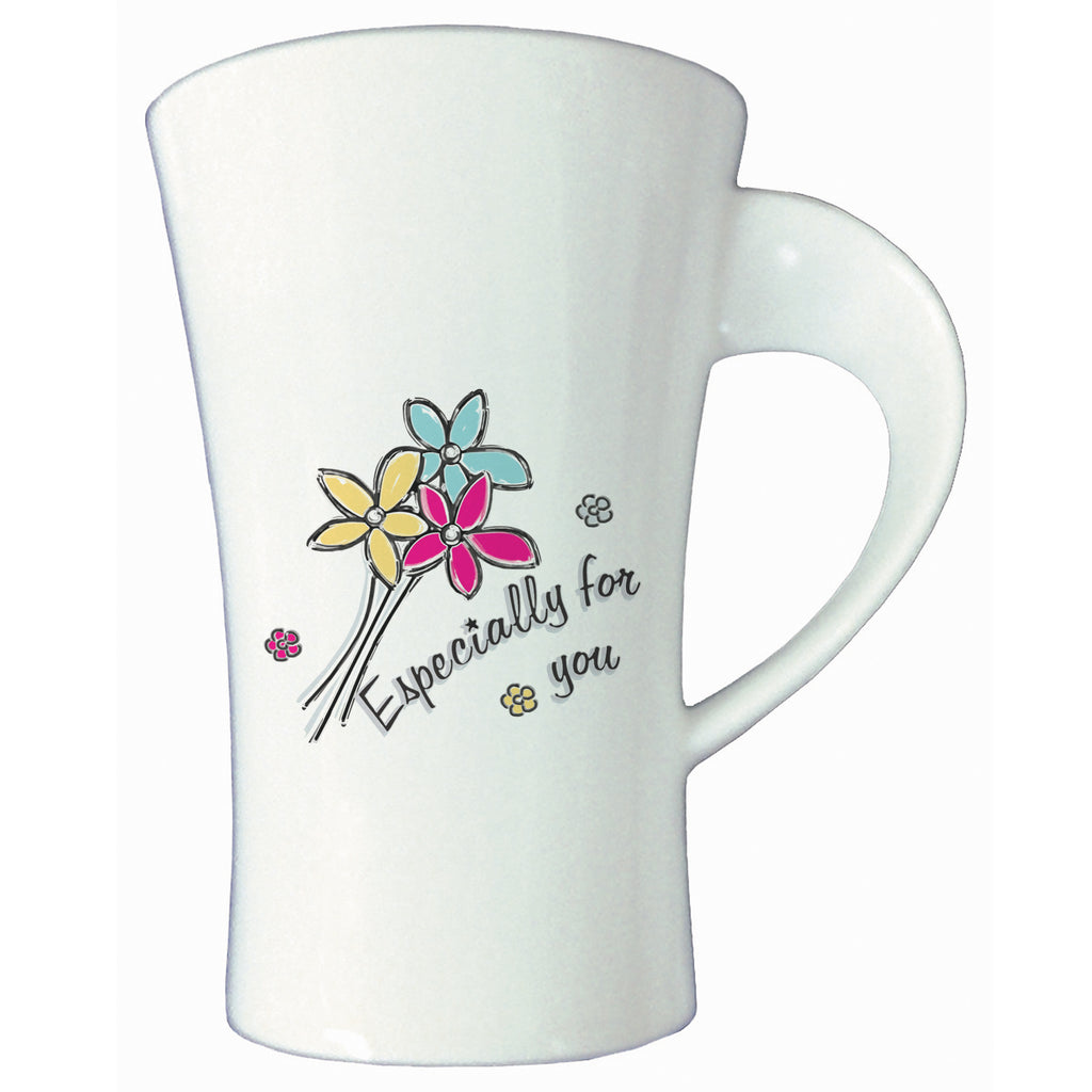 Especially For You Flowers Bone China Twist Handle Mug